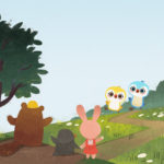 Flippy and Flappy waving